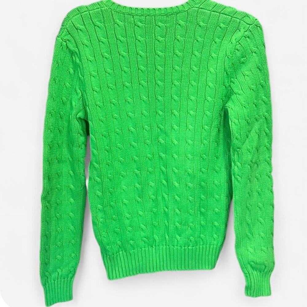 Ralph Lauren Sport Green Cable Knit Sweater - Picture 5 of 9